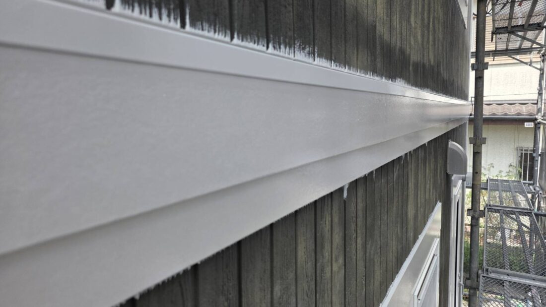 幕板塗装　中塗り完了