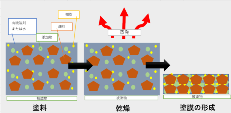 塗膜のできる過程