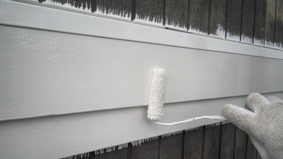 幕板塗装　上塗り